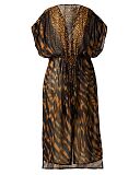 Raya De Safari Georgette Beaded Kimono Black Brown TKD Lingerie Miraclesuit Fashion CF1