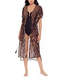 Raya De Safari Georgette Beaded Kimono Black Brown TKD Lingerie Miraclesuit Fashion F1