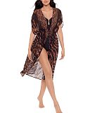 Raya De Safari Georgette Beaded Kimono Black Brown TKD Lingerie Miraclesuit Fashion F2