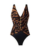 Raya De Safari Soft Cup Shaping Swimsuit Black Brown TKD Lingerie Miraclesuit Fashion CF1