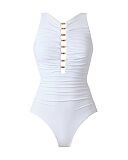 Razzle Dazzle Swizzle Shaping Swimsuit White