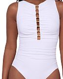 Razzle Dazzle Swizzle Shaping Swimsuit White