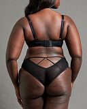Restraint Balcony Bra And Brazilian Brief Black