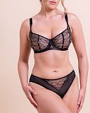 Restraint Balcony Bra And Brazilian Brief Black