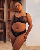 Restraint Balcony Bra And Brazilian Brief Black