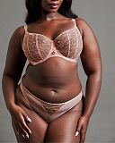 Restraint Balcony Bra And Brazilian Brief Dusty Rose