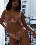 Restraint Balcony Bra And Brazilian Brief Dusty Rose