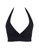 Ric Rac Sofia Plunge Bikini Top Black White