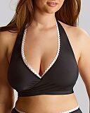 Ric Rac Sofia Plunge Bikini Top Black White