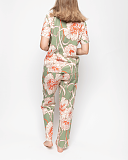 Sage Floral Print Pyjama Set Sage Green Mix TKD Lingerie Cyberjammies Fashion B1