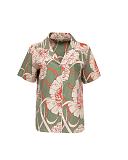 Sage Floral Print Top Sage Green Mix TKD Lingerie Cyberjammies Fashion CF1