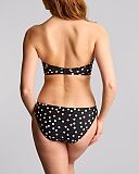 Scarlet Bandeau Bikini And Classic Brief Polka Dot Print