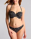 Scarlet Bandeau Bikini And Classic Brief Polka Dot Print