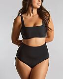 Signature Gina Bikini Top And Midi Brief Black Panache TKD Lingerie Core F1