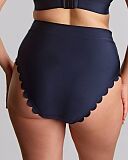 Signature Scallop High Waist Brief Ink Blue