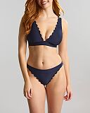 Signature Scallop Kara Non Wired Bikini And Classic Brief Ink Blue