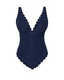 Signature Scallop Taylor Non Wired Swimsuit Ink Blue