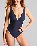 Signature Scallop Taylor Non Wired Swimsuit Ink Blue