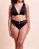 Siren Seas Non Wired Bikini And High Leg Brief Black