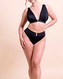 Siren Seas Non Wired Bikini And High Leg Brief Black