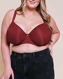 Smoothie Spacer T Shirt Plunge Bra Deep Red