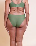 Smoothie Spacer T Shirt Plunge Bra And Brazilian Brief Sage Green