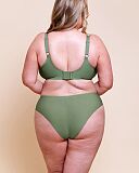 Smoothie Spacer T Shirt Plunge Bra And Brazilian Brief Sage Green