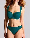 Spirit Bette Balcony Bikini Top And Spirit Classic Brief Teal Blue