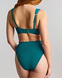 Spirit Bette Balcony Bikini Top And High Waist Brief Teal Blue