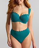 Spirit Bette Balcony Bikini Top And High Waist Brief Teal Blue
