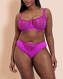 Stardust Balcony Bra And Brazilian Vivid Violet