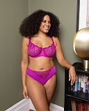 Stardust Balcony Bra And Brazilian Vivid Violet