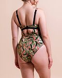 Sunset Palm Reversible Non Wired Multiway Swimsuit Palm Print