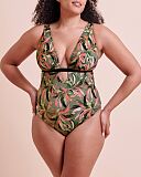 Sunset Palm Reversible Non Wired Multiway Swimsuit Palm Print