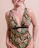 Sunset Palm Reversible Non Wired Multiway Swimsuit Palm Print