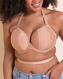 Superhero Multiway Padded Plunge Bra Latte TKD Lingerie Core F5
