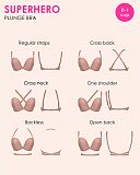Superhero Multiway Padded Plunge Bra Latte TKD Lingerie Core I1