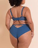 Suspense Plunge Bra And High Waist Brief French Blue TKD Lingerie Scantilly Fashion B1