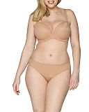 TKD Lingerie Core Curvy Kate Smoothie Soul Plunge Bra Latte Brazilian Brief F