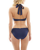 TKD Lingerie Core Panache Swim Anya Cruise Moulded Multiway Bikini Halter Neck Navy White Classic Pa