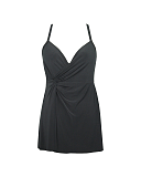 Twisted Sister Adora Shaping Swimdress Black TKD Lingerie Miracle Suit CF1