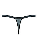 Unzipped Thong Black TKD Lingerie Scantily Luxury CB1