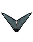Unzipped Thong Black TKD Lingerie Scantily Luxury CF1