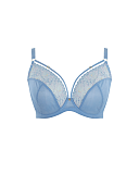 Valentina Luxe Plunge Bra Denim Blue TKD Lingerie Cleo Fashion CF1