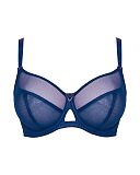 Victory Side Support Balcony Bra Navy Blue
