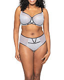 Victory X Balcony Bra And Short Black Silver TKD Lingerie Curvy Kate Luxury F1