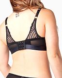 Warrior Flexi Wired Plunge Nursing Bra Black