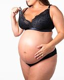 Warrior Flexi Wired Plunge Nursing Bra Black