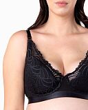 Warrior Flexi Wired Plunge Nursing Bra Black