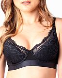 Warrior Flexi Wired Plunge Nursing Bra Black